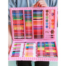 Estojo Maleta de Pintura Infantil - Kits de 24 a 150 Peças com Canetinhas, Giz, Lápis e Desenhos para Colorir
